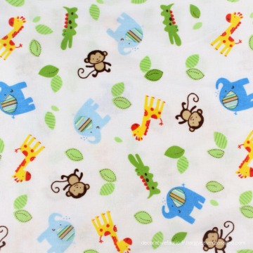 Tissu de chemise pour enfants imprimé 100% coton pour le pyjamas de couverture pour bébé